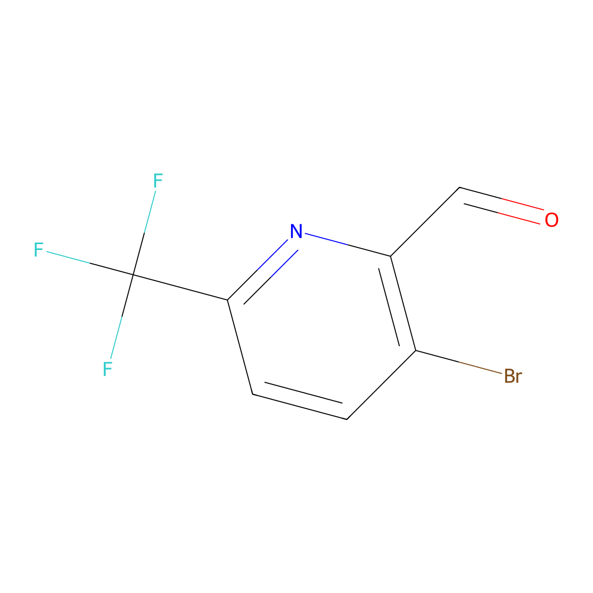 3-Bromo-6-(trifluoromethyl)picolinaldehyde molecular structure, CAS 1227573-28-5