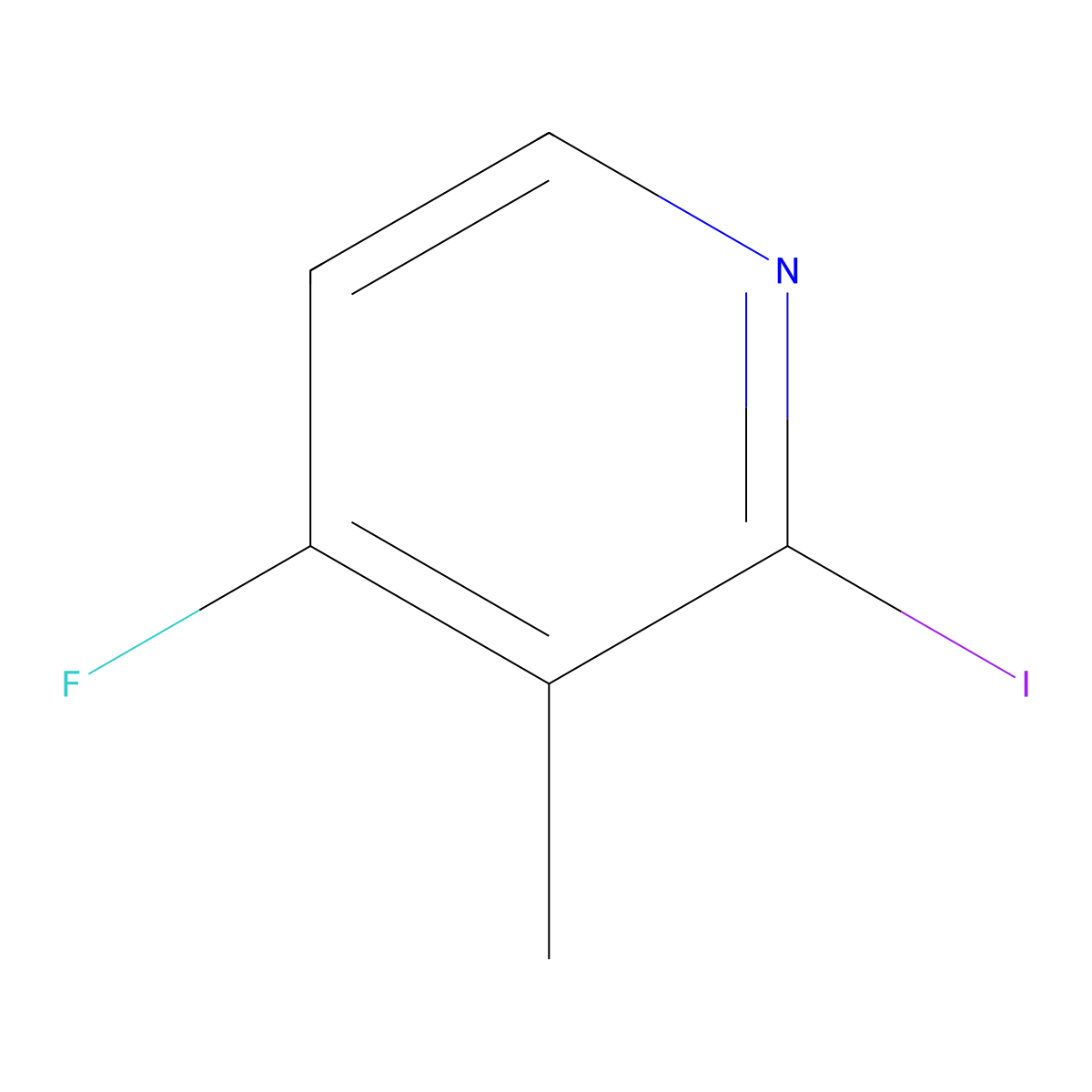 4-Fluoro-2-iodo-3-methylpyridine molecular structure, CAS 1227573-52-5
