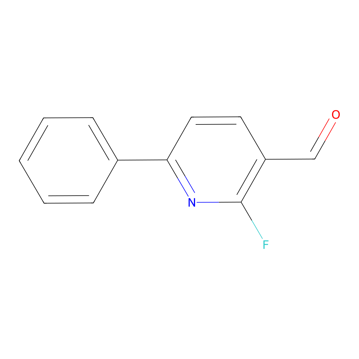 2-Fluoro-6-phenylnicotinaldehyde molecular structure, CAS 1227573-99-0