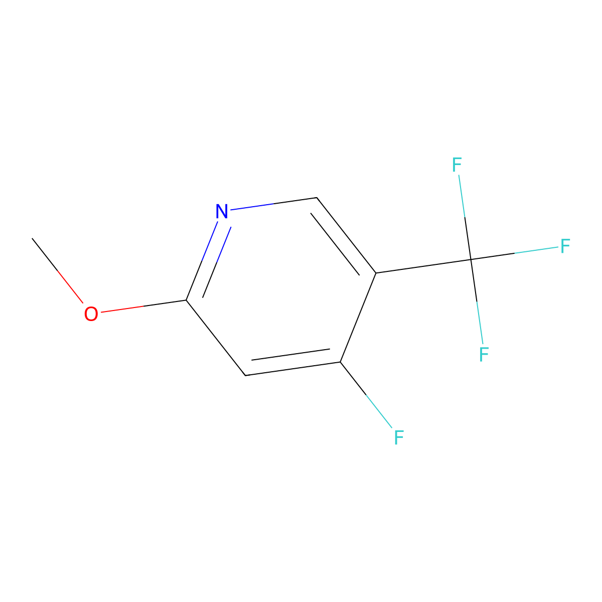 4-Fluoro-2-methoxy-5-(trifluoromethyl)pyridine molecular structure, CAS 1227574-02-8