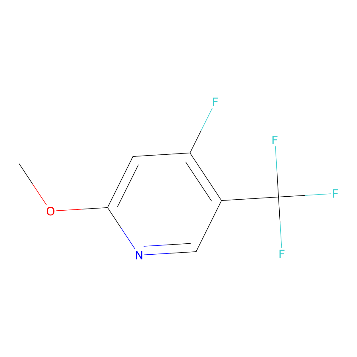 4-Fluoro-2-methoxy-5-(trifluoromethyl)pyridine molecular structure, CAS 1227574-02-8