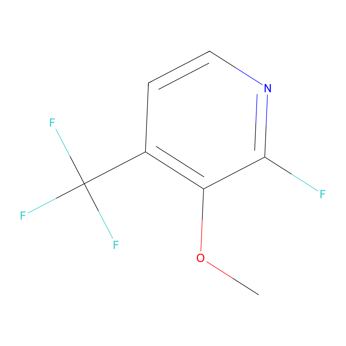 2-Fluoro-3-methoxy-4-(trifluoromethyl)pyridine molecular structure, CAS 1227574-05-1