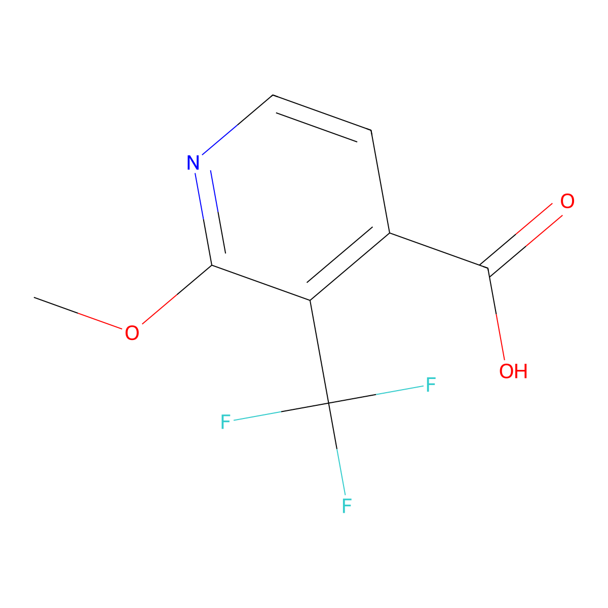2-Methoxy-3-(trifluoromethyl)isonicotinic acid molecular structure, CAS 1227574-06-2