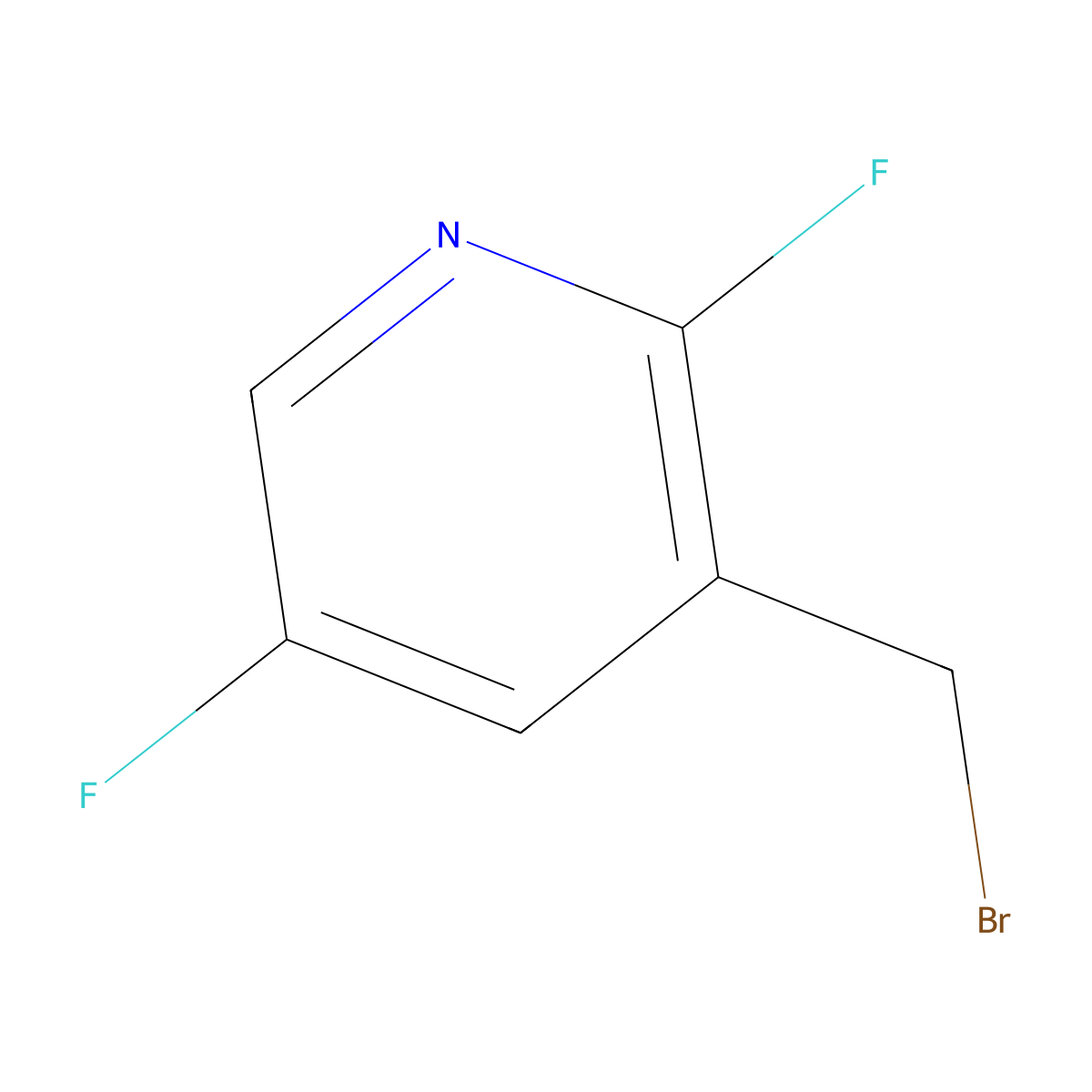 3-(Bromomethyl)-2,5-difluoropyridine molecular structure, CAS 1227574-11-9