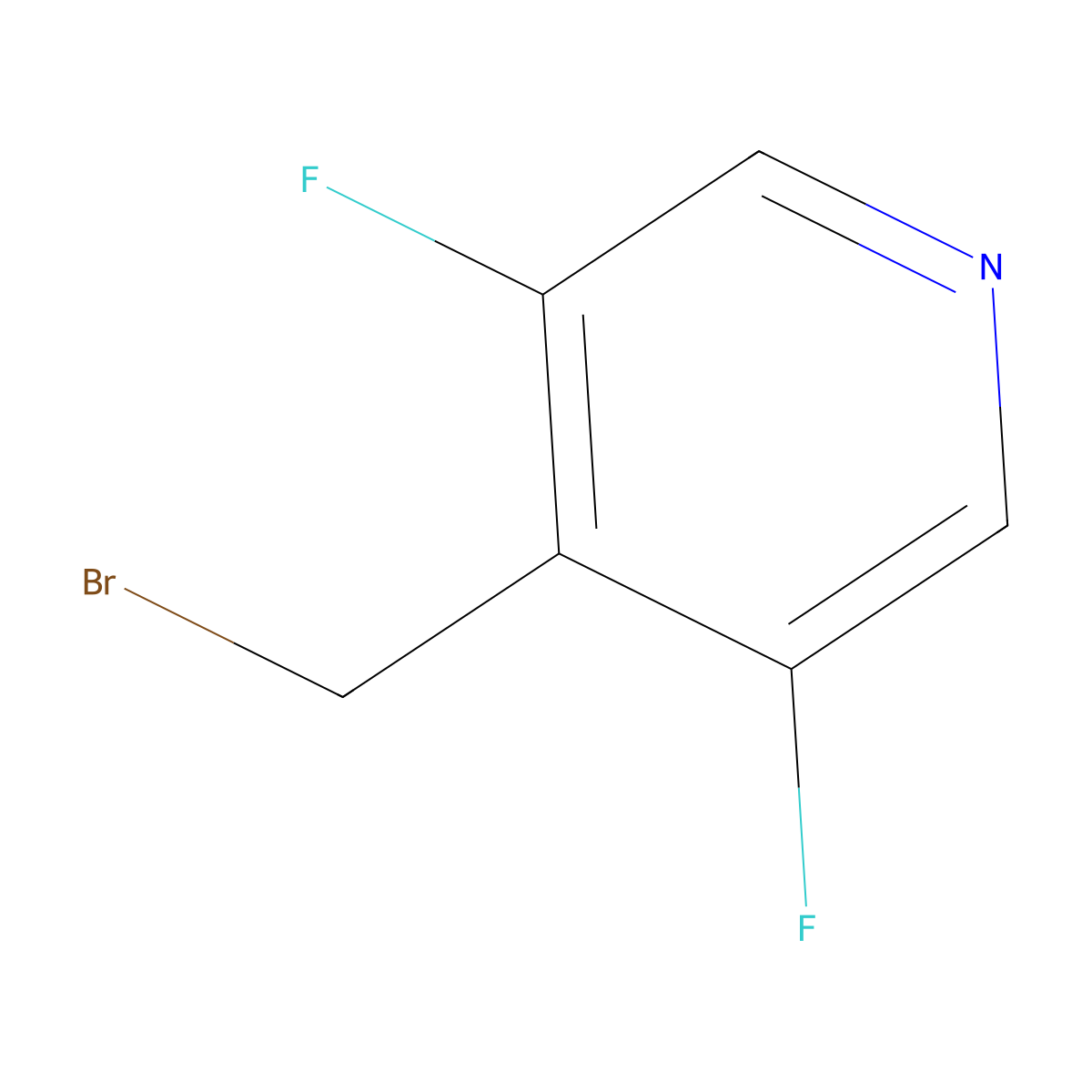 4-(Bromomethyl)-3,5-difluoropyridine molecular structure, CAS 1227574-15-3