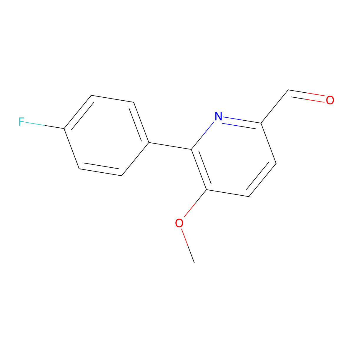 6-(4-Fluorophenyl)-5-methoxypyridine-2-carbaldehyde molecular structure, CAS 1227574-18-6