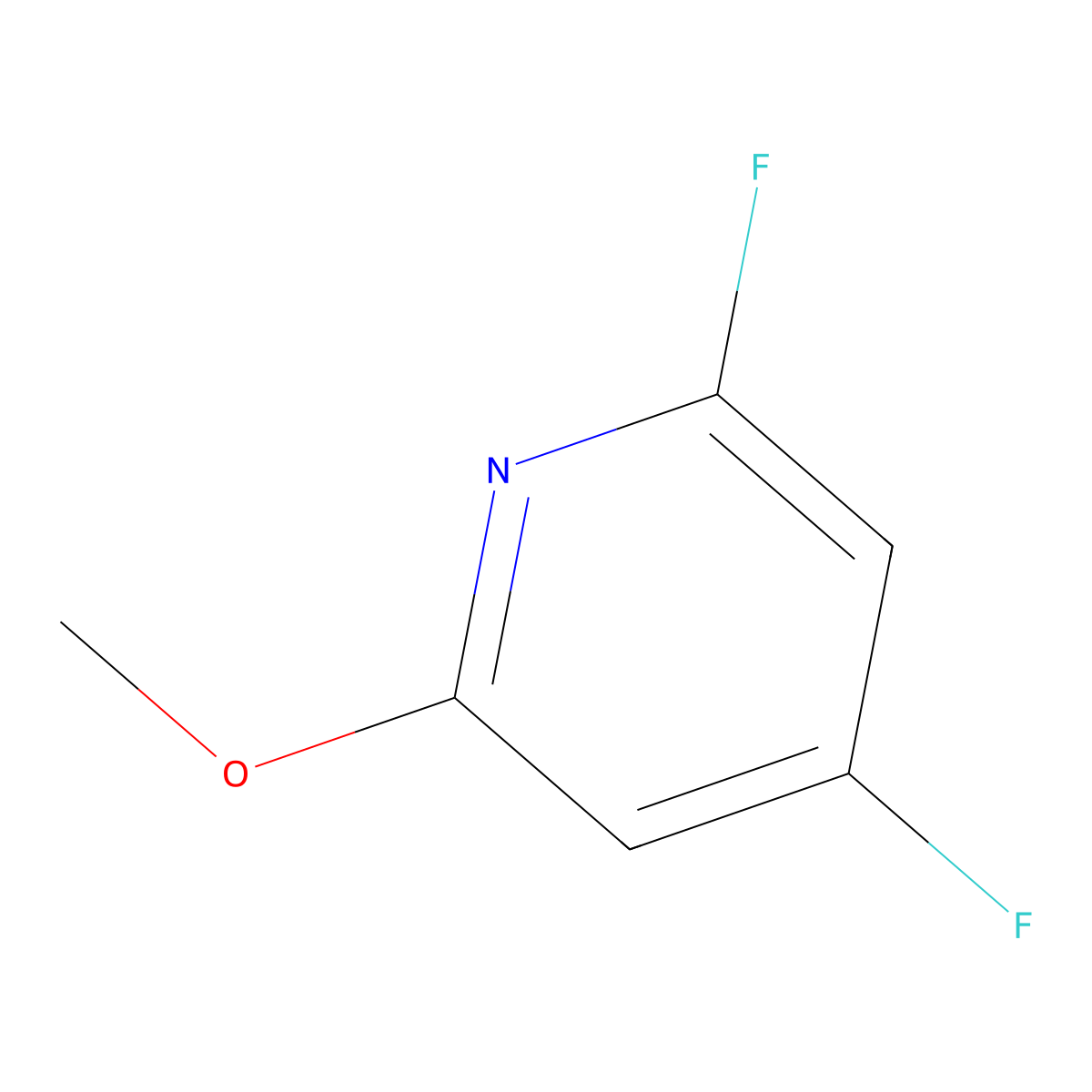2,4-Difluoro-6-methoxypyridine molecular structure, CAS 1227574-25-5