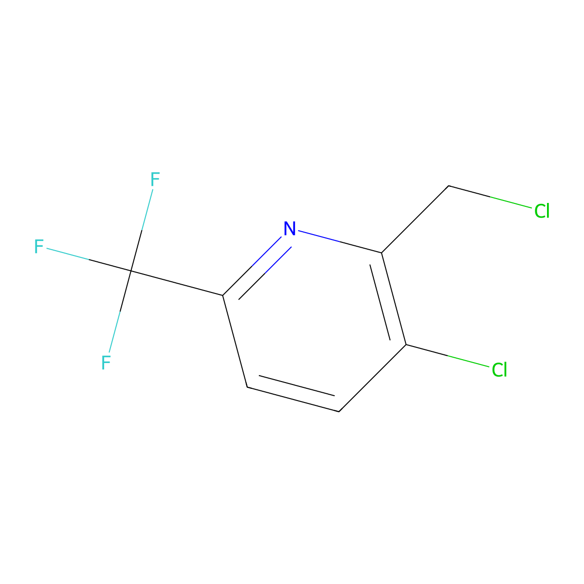 3-Chloro-2-chloromethyl-6-(trifluoromethyl)pyridine molecular structure, CAS 1227574-28-8