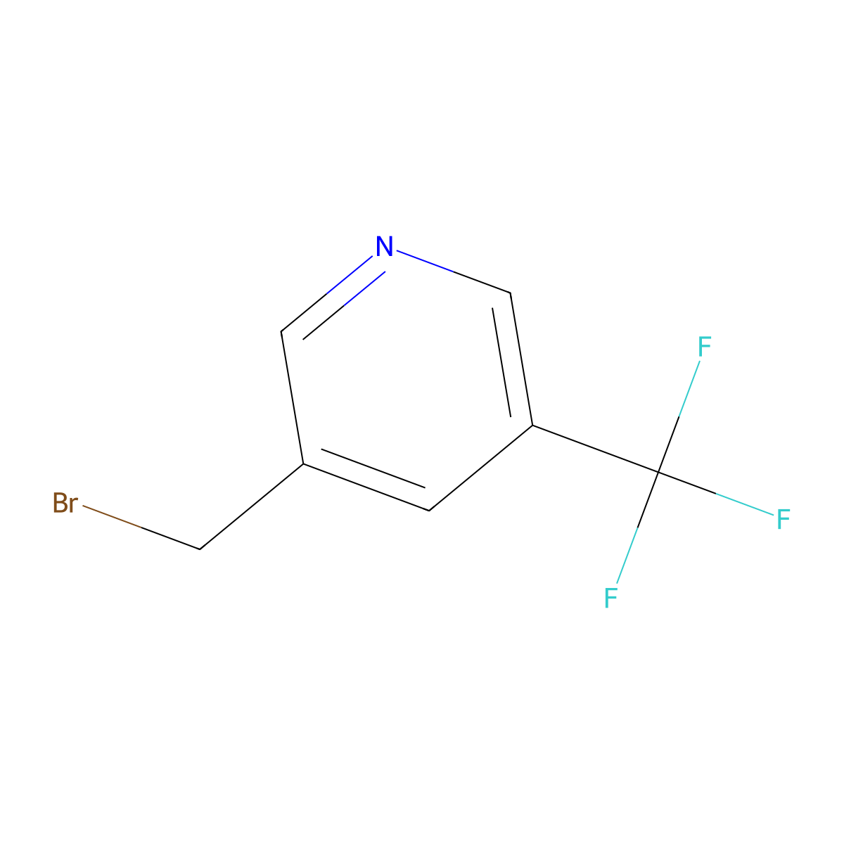 3-(Bromomethyl)-5-(trifluoromethyl)pyridine molecular structure, CAS 1227574-31-3
