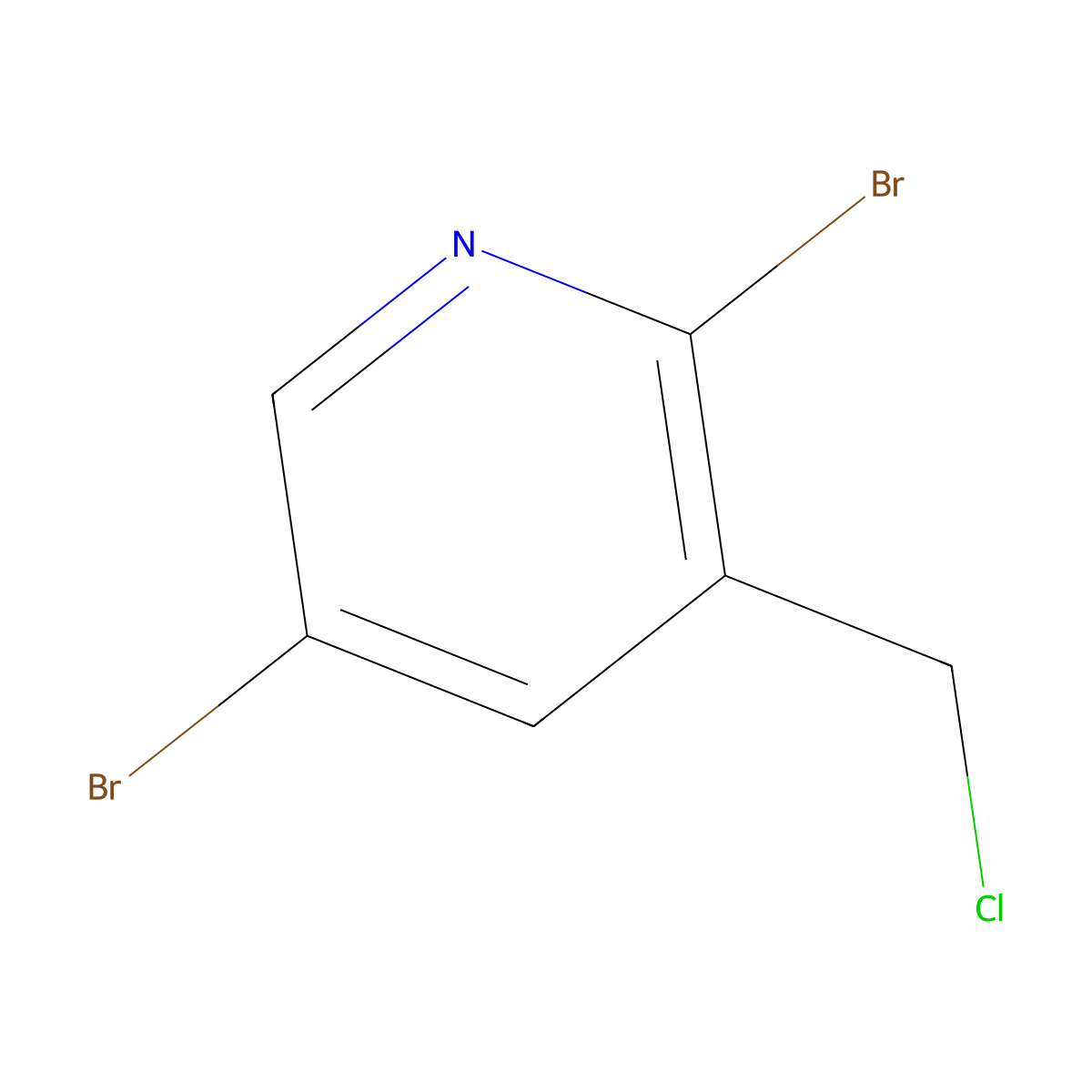 2,5-Dibromo-3-(chloromethyl)pyridine molecular structure, CAS 1227574-36-8