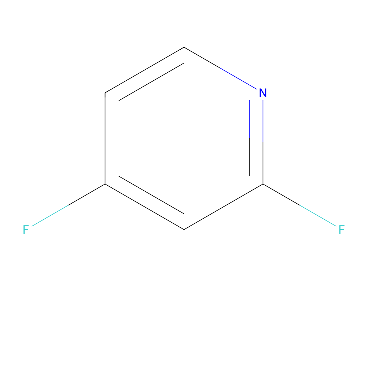 2,4-Difluoro-3-methylpyridine molecular structure, CAS 1227574-48-2