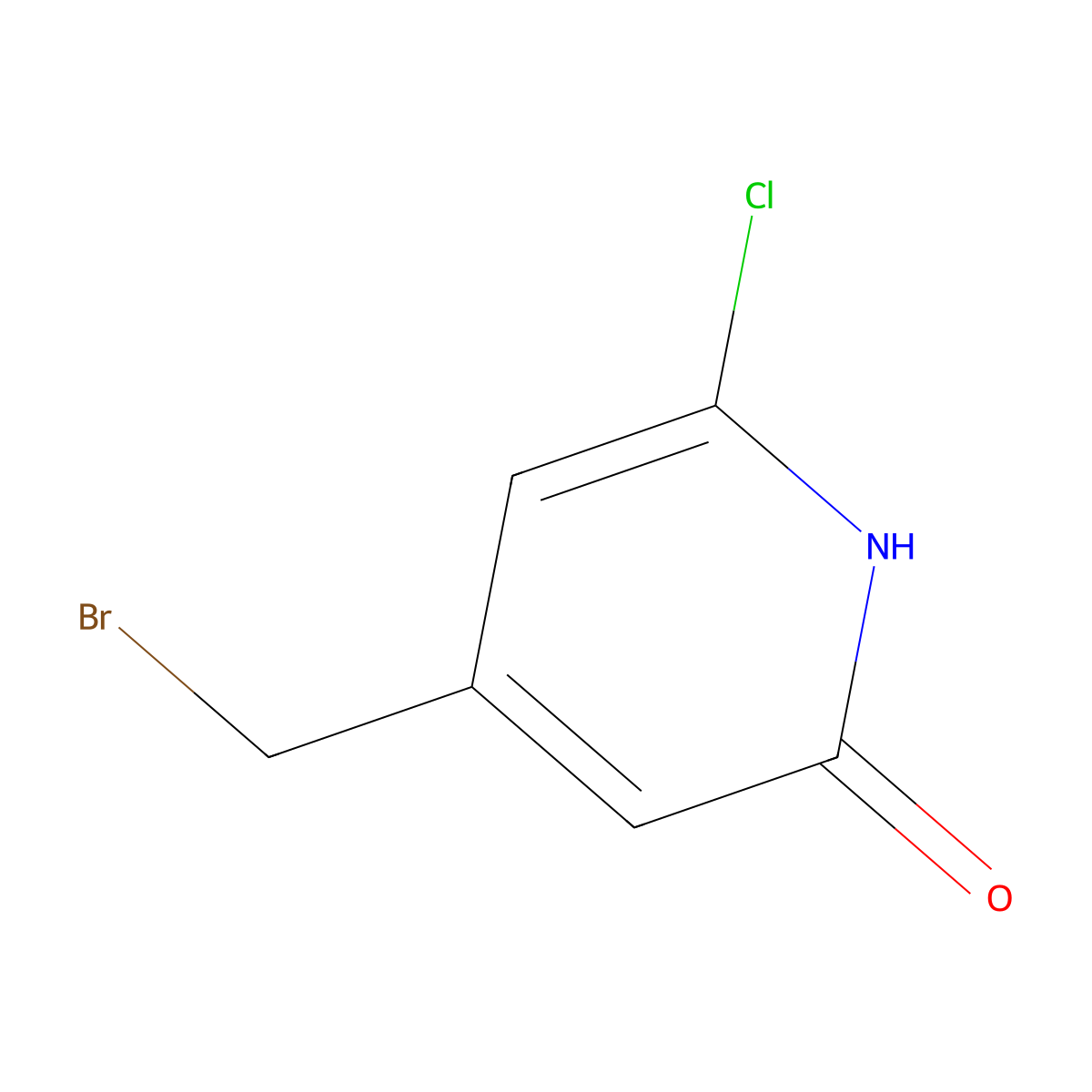 4-(Bromomethyl)-6-chloropyridin-2-ol molecular structure, CAS 1227574-59-5
