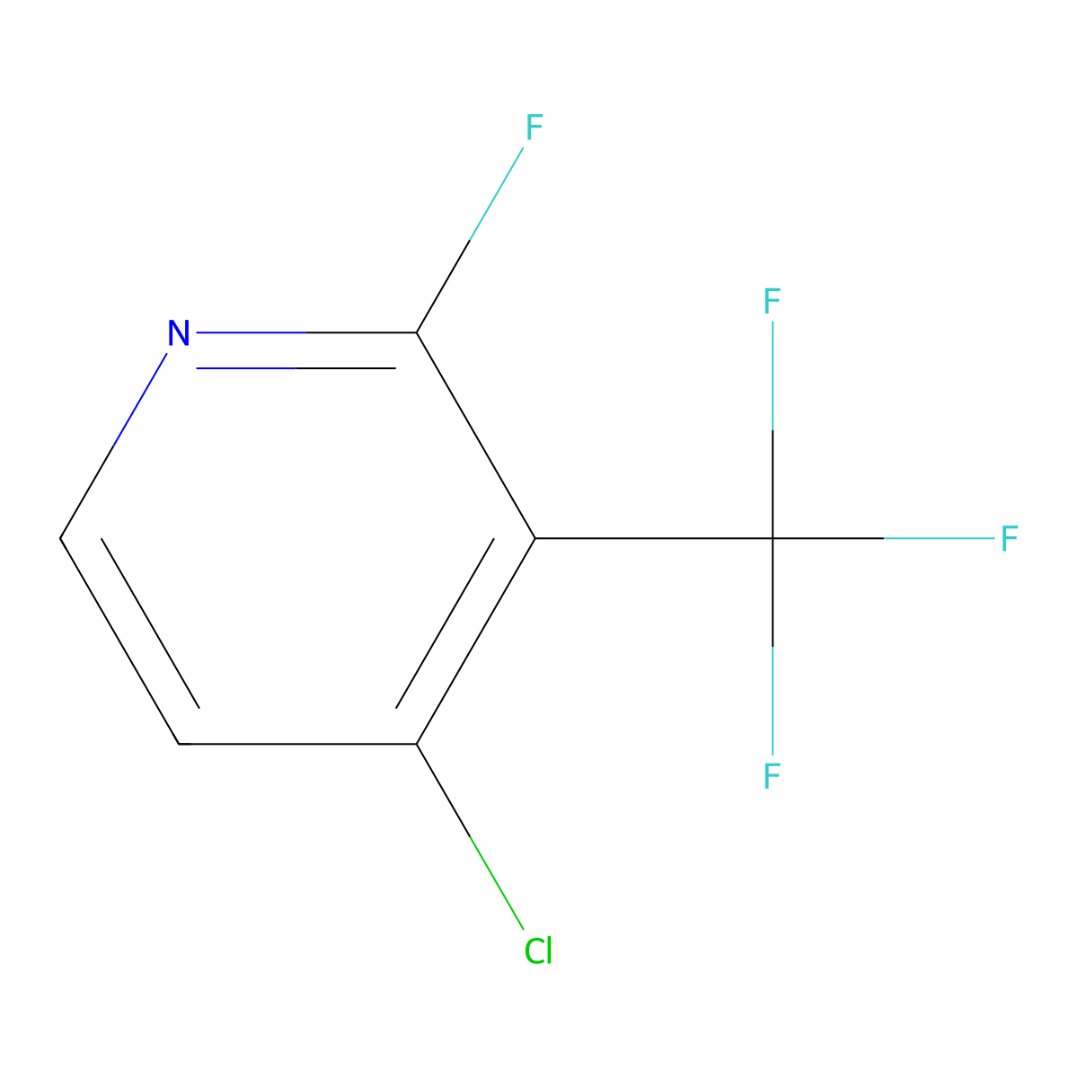 4-Chloro-2-fluoro-3-(trifluoromethyl)pyridine molecular structure, CAS 1227574-74-4