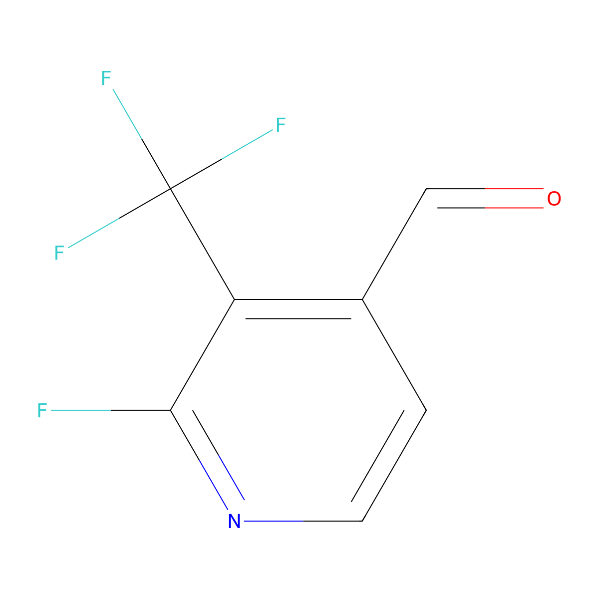 2-Fluoro-3-(trifluoromethyl)isonicotinaldehyde molecular structure, CAS 1227574-79-9
