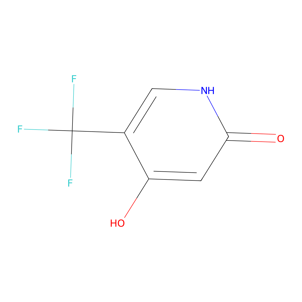 2,4-Dihydroxy-5-(trifluoromethyl)pyridine molecular structure, CAS 1227574-81-3