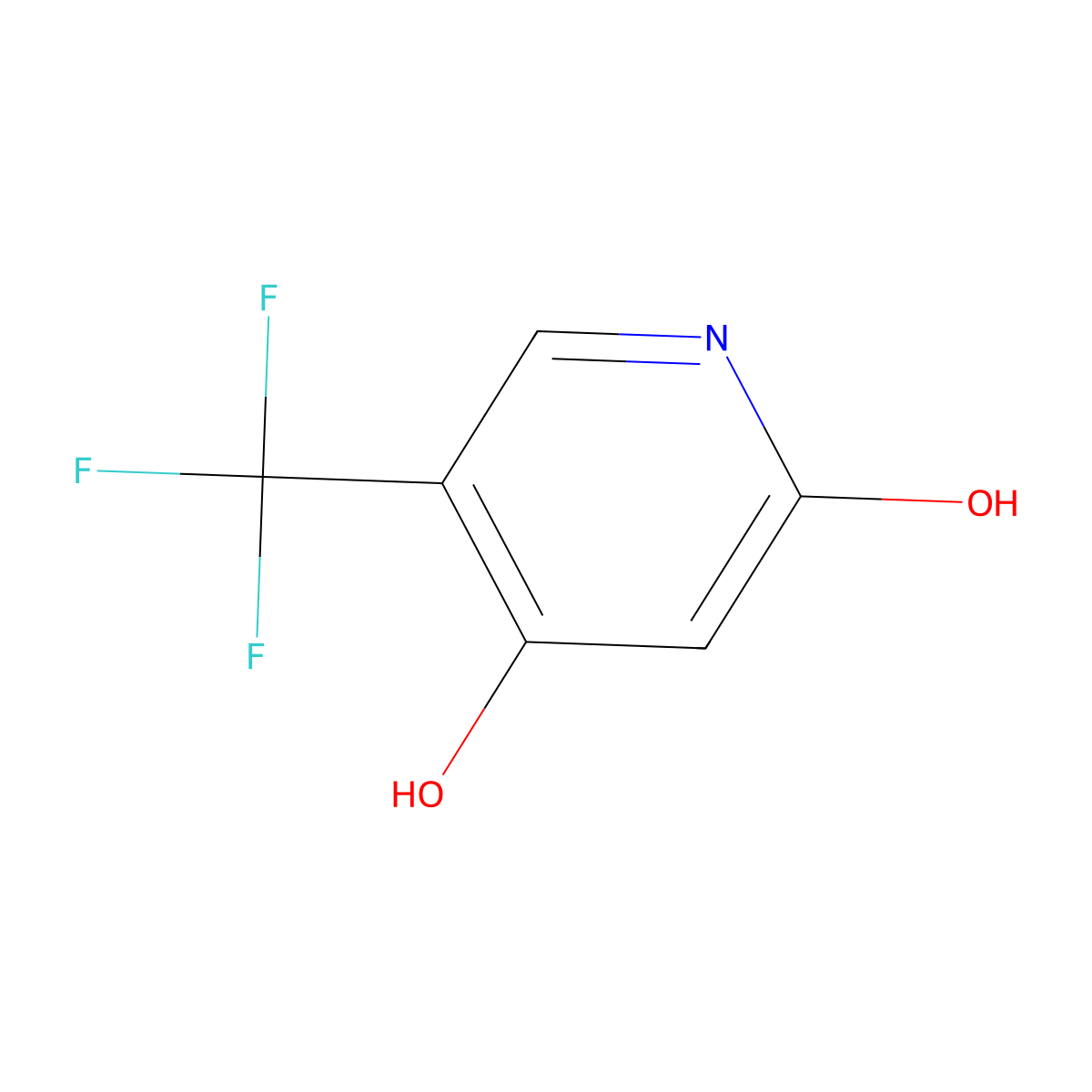 2,4-Dihydroxy-5-(trifluoromethyl)pyridine molecular structure, CAS 1227574-81-3