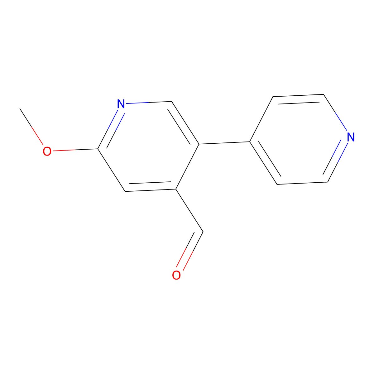 2-Methoxy-5-pyridin-4-ylpyridine-4-carbaldehyde molecular structure, CAS 1227574-83-5