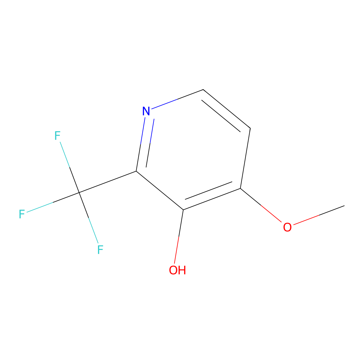 4-Methoxy-2-(trifluoromethyl)pyridin-3-ol molecular structure, CAS 1227574-87-9