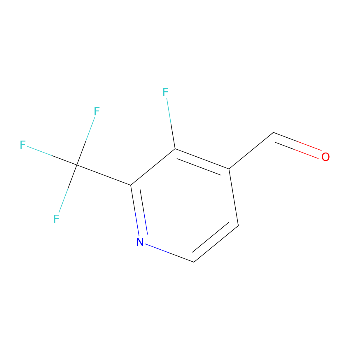 3-Fluoro-2-(trifluoromethyl)pyridine-4-carbaldehyde molecular structure, CAS 1227574-90-4