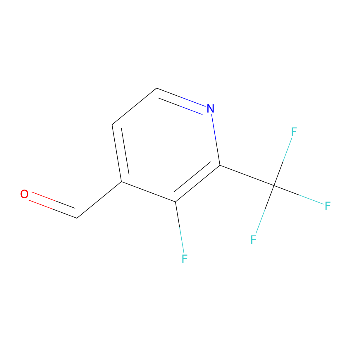 3-Fluoro-2-(trifluoromethyl)pyridine-4-carbaldehyde molecular structure, CAS 1227574-90-4