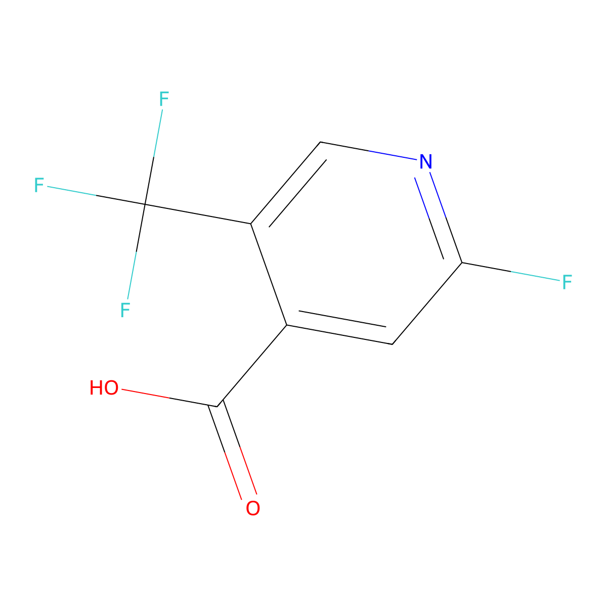2-Fluoro-5-(trifluoromethyl)isonicotinic acid molecular structure, CAS 1227574-99-3