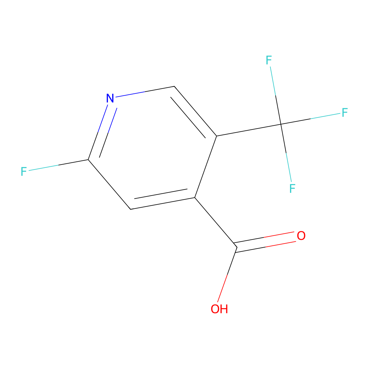 2-Fluoro-5-(trifluoromethyl)isonicotinic acid molecular structure, CAS 1227574-99-3