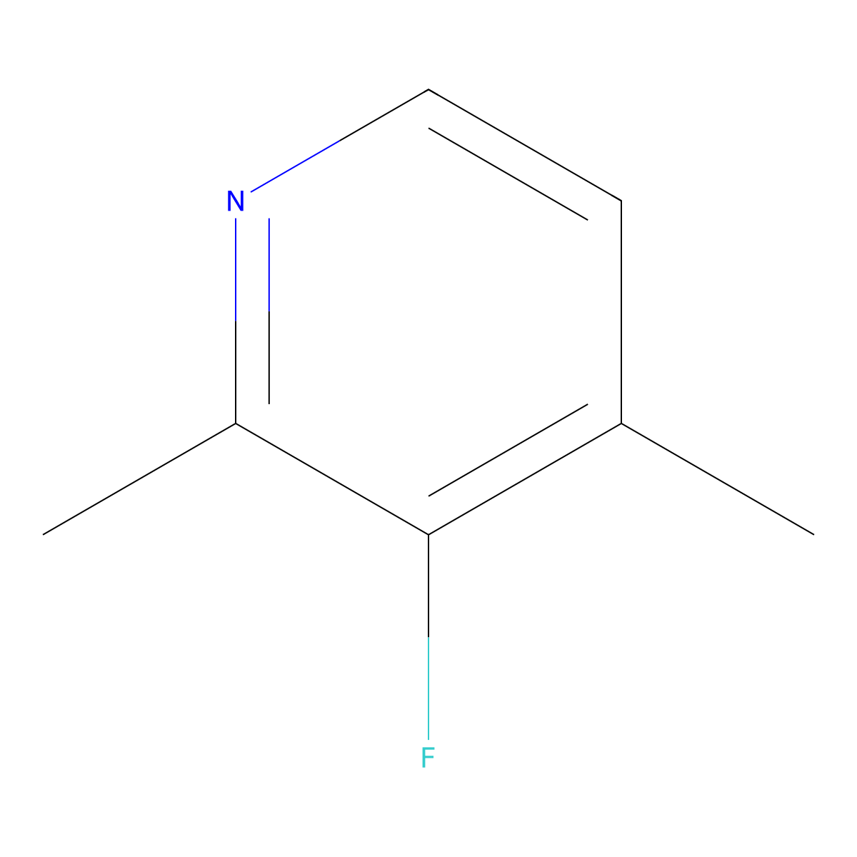 3-Fluoro-2,4-dimethylpyridine molecular structure, CAS 1227575-02-1