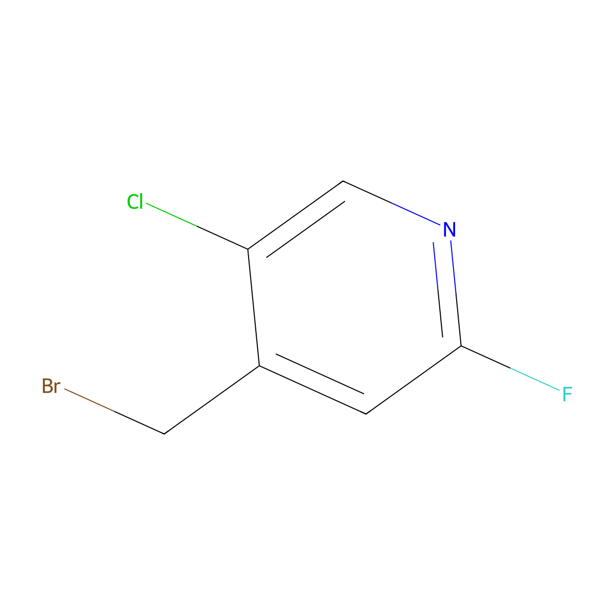 4-(Bromomethyl)-5-chloro-2-fluoropyridine molecular structure, CAS 1227575-08-7