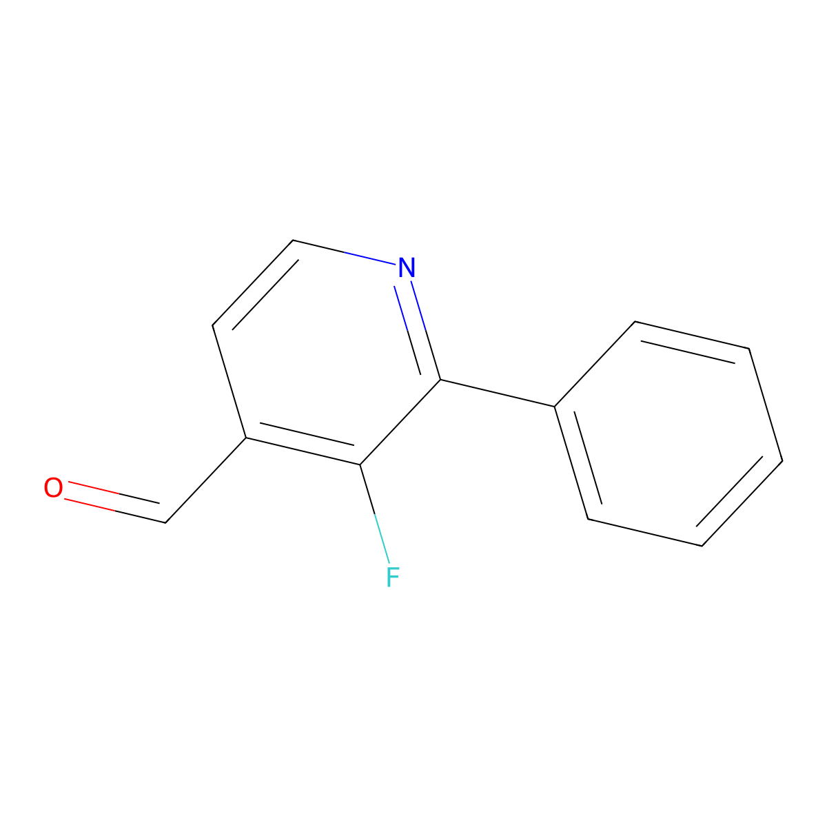 3-Fluoro-2-phenylpyridine-4-carbaldehyde molecular structure, CAS 1227575-24-7