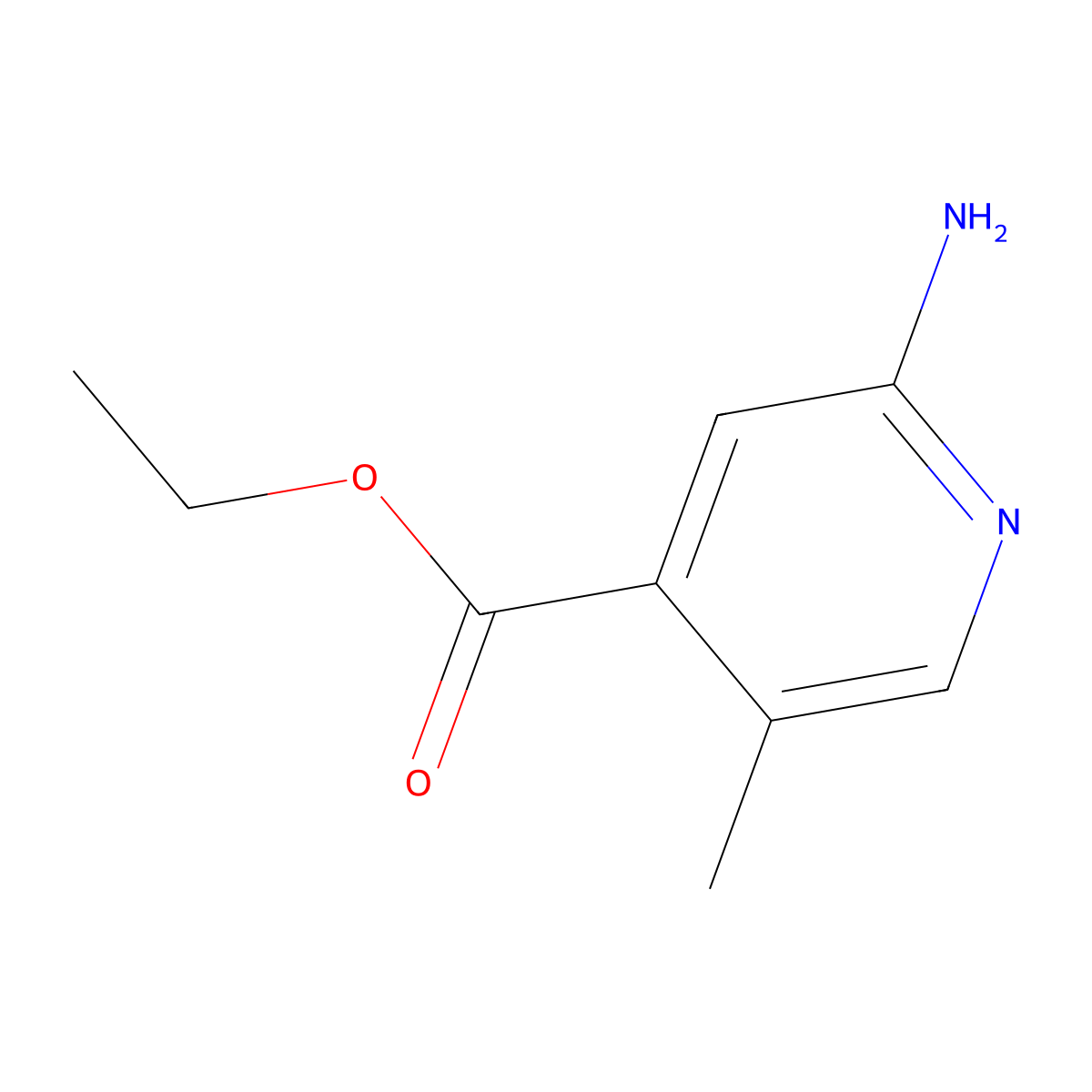 Ethyl 2-amino-5-methylpyridine-4-carboxylate molecular structure, CAS 1227575-30-5