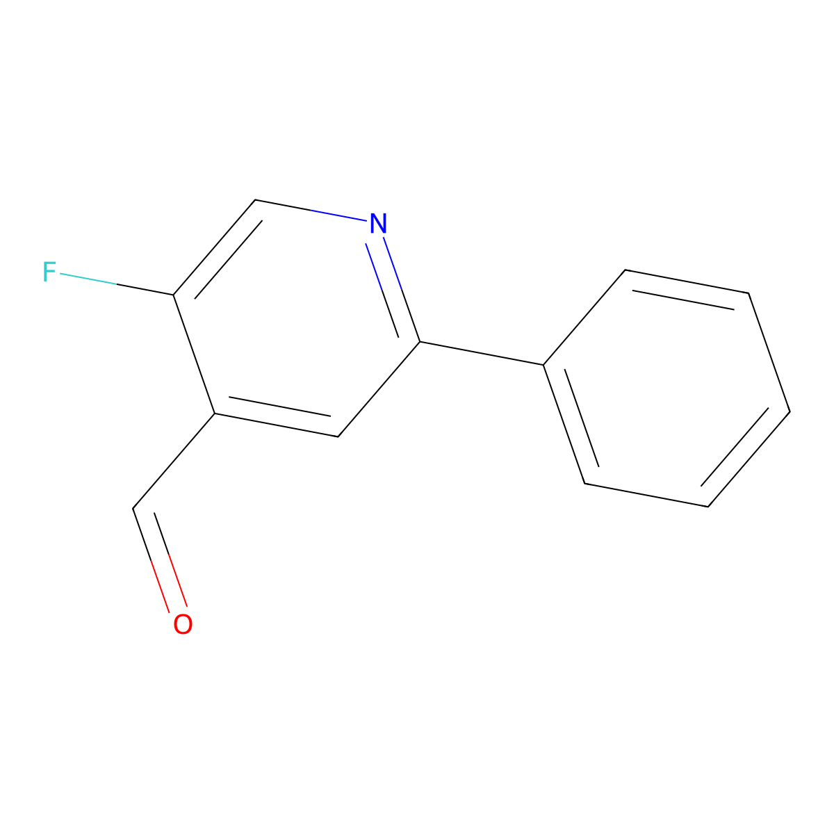 5-Fluoro-2-phenylisonicotinaldehyde molecular structure, CAS 1227575-34-9
