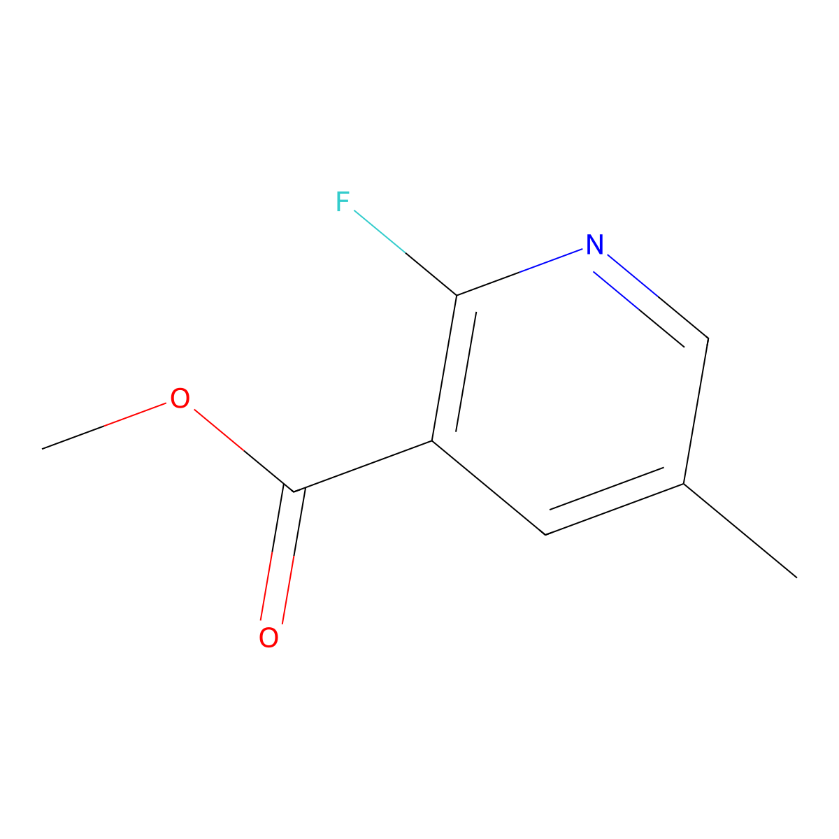Methyl 2-fluoro-5-methylpyridine-3-carboxylate molecular structure, CAS 1227575-36-1