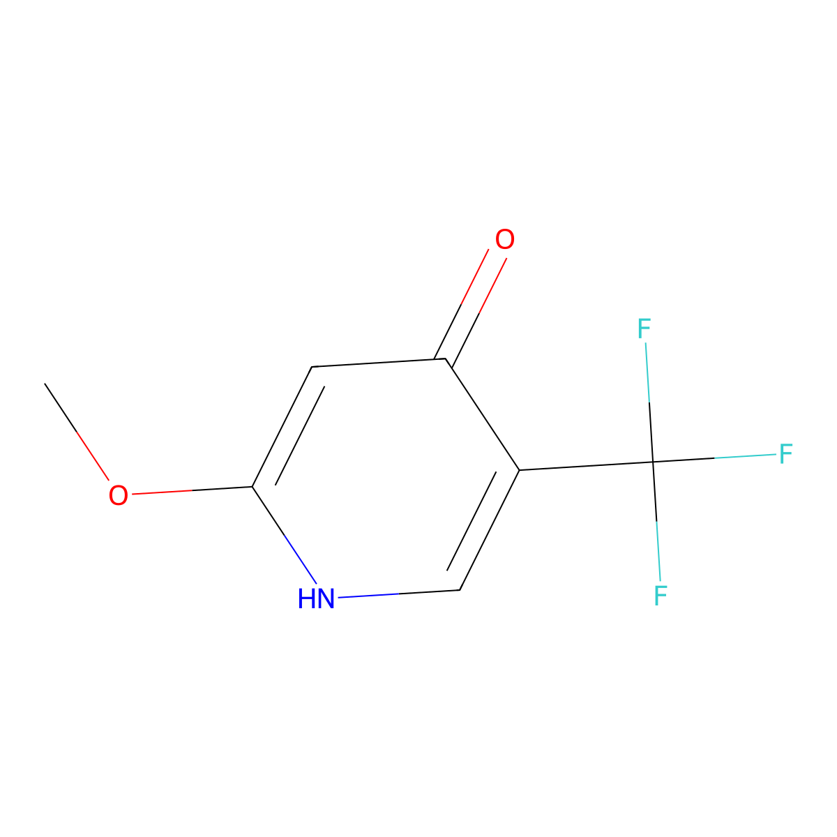 4-Hydroxy-2-methoxy-5-(trifluoromethyl)pyridine molecular structure, CAS 1227575-41-8