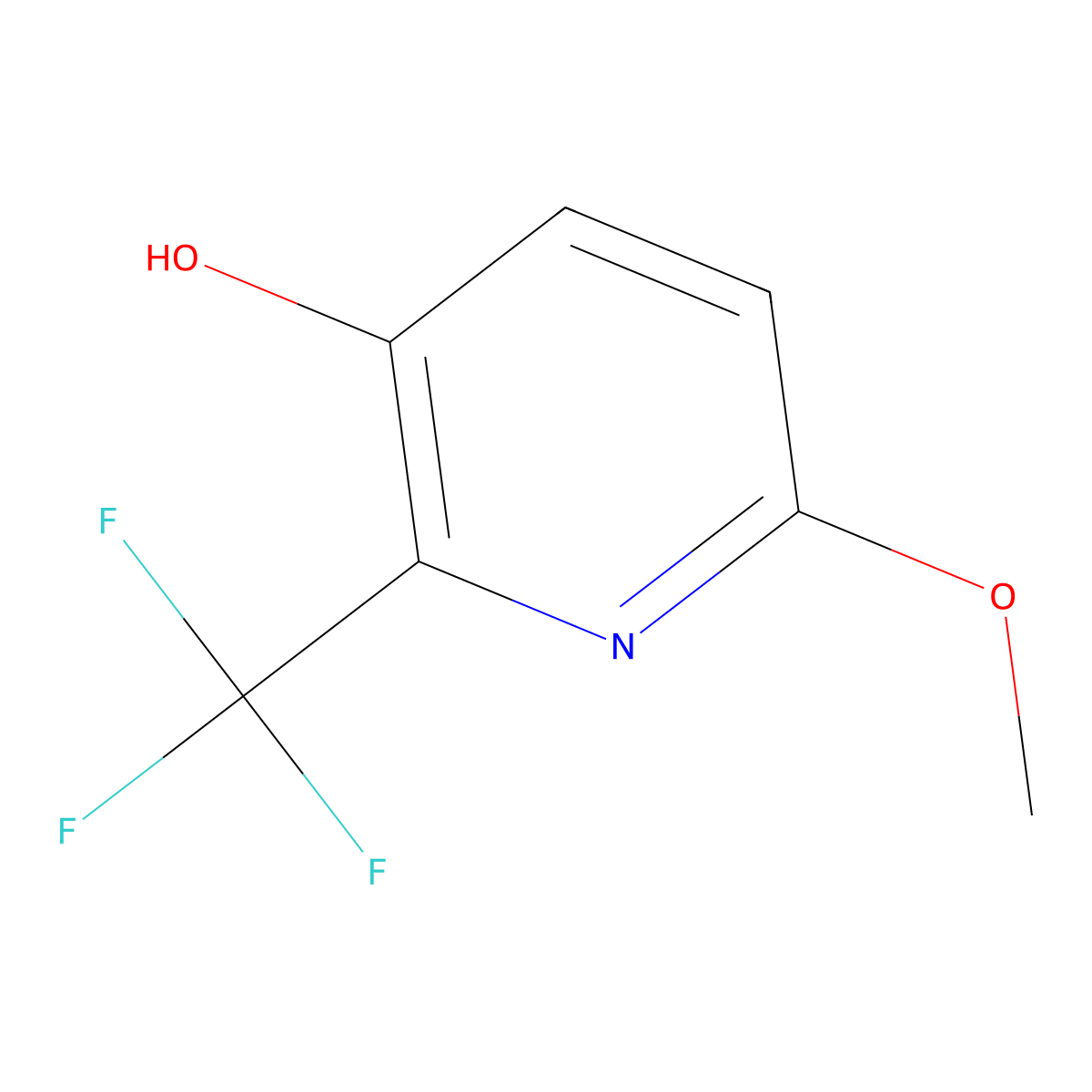 3-Hydroxy-6-methoxy-2-(trifluoromethyl)pyridine molecular structure, CAS 1227575-48-5