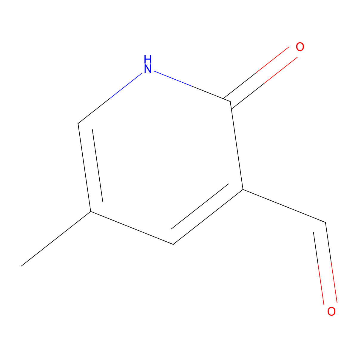 5-Methyl-2-oxo-1,2-dihydropyridine-3-carbaldehyde molecular structure, CAS 1227575-72-5
