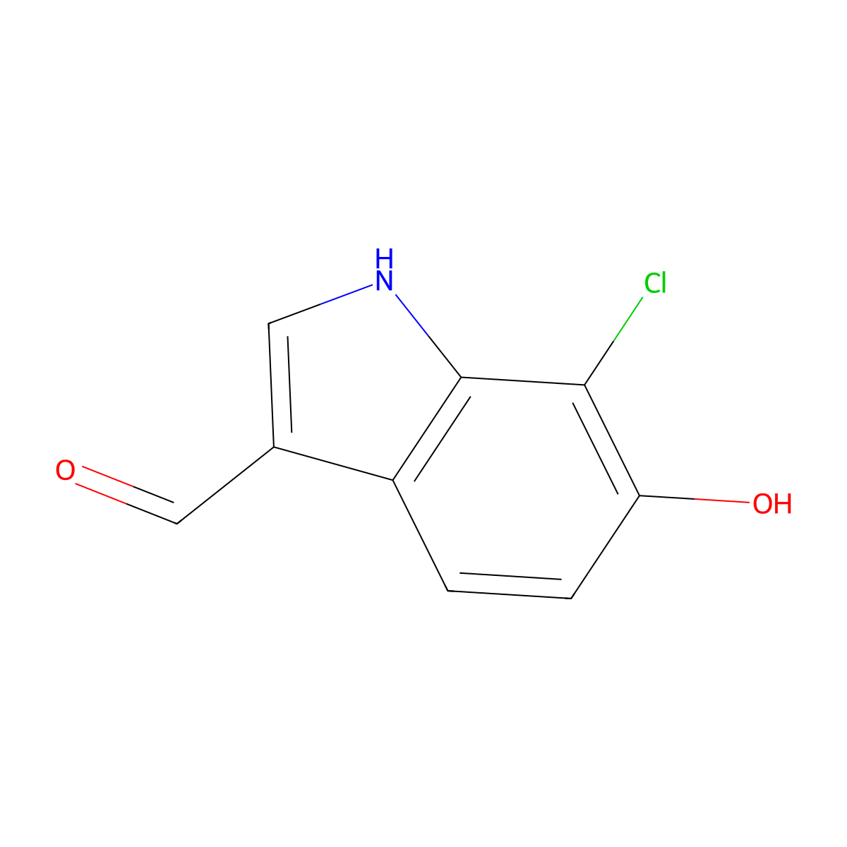 7-Chloro-6-hydroxy-1h-indole-3-carbaldehyde molecular structure, CAS 1227575-94-1