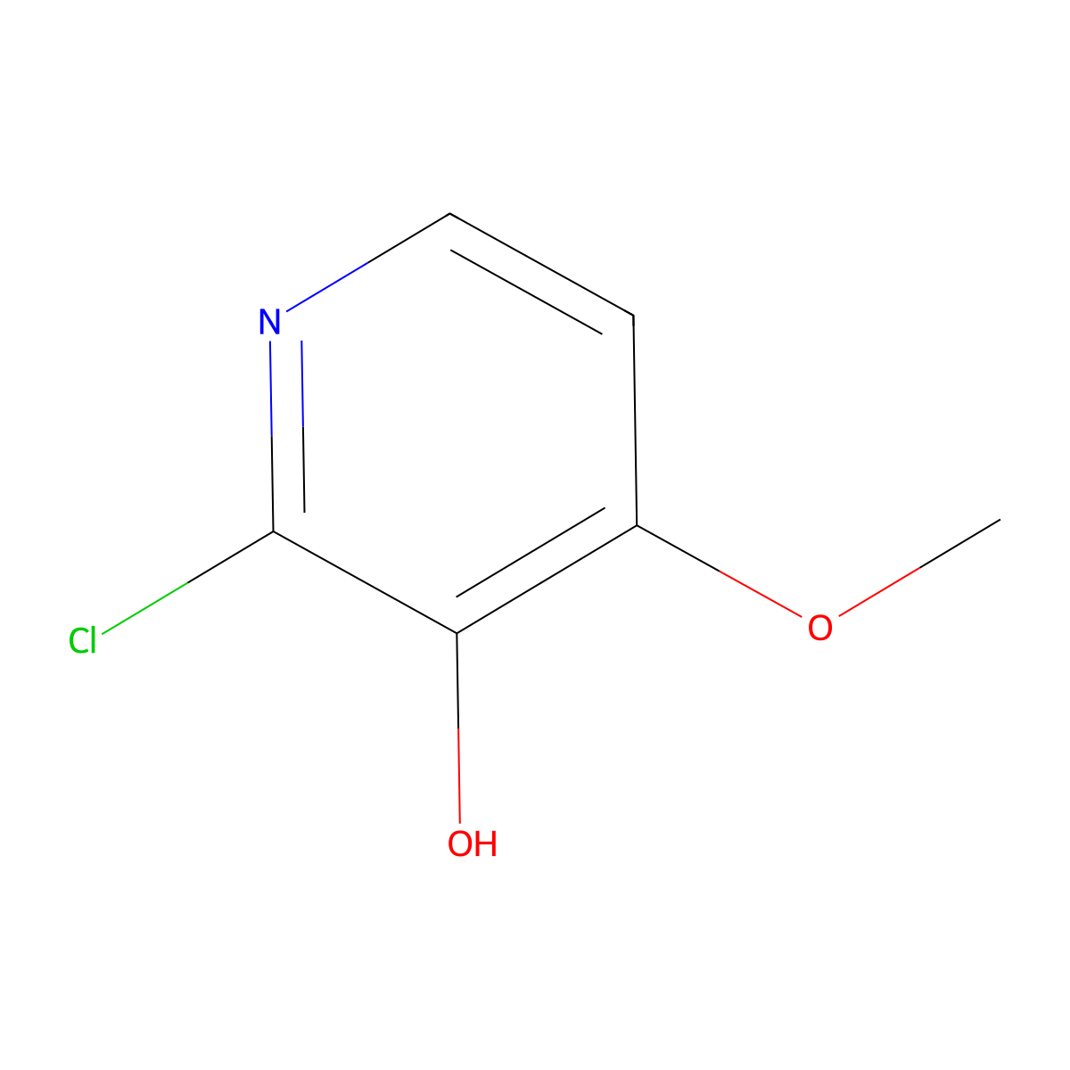 2-Chloro-4-methoxypyridin-3-OL molecular structure, CAS 1227575-98-5