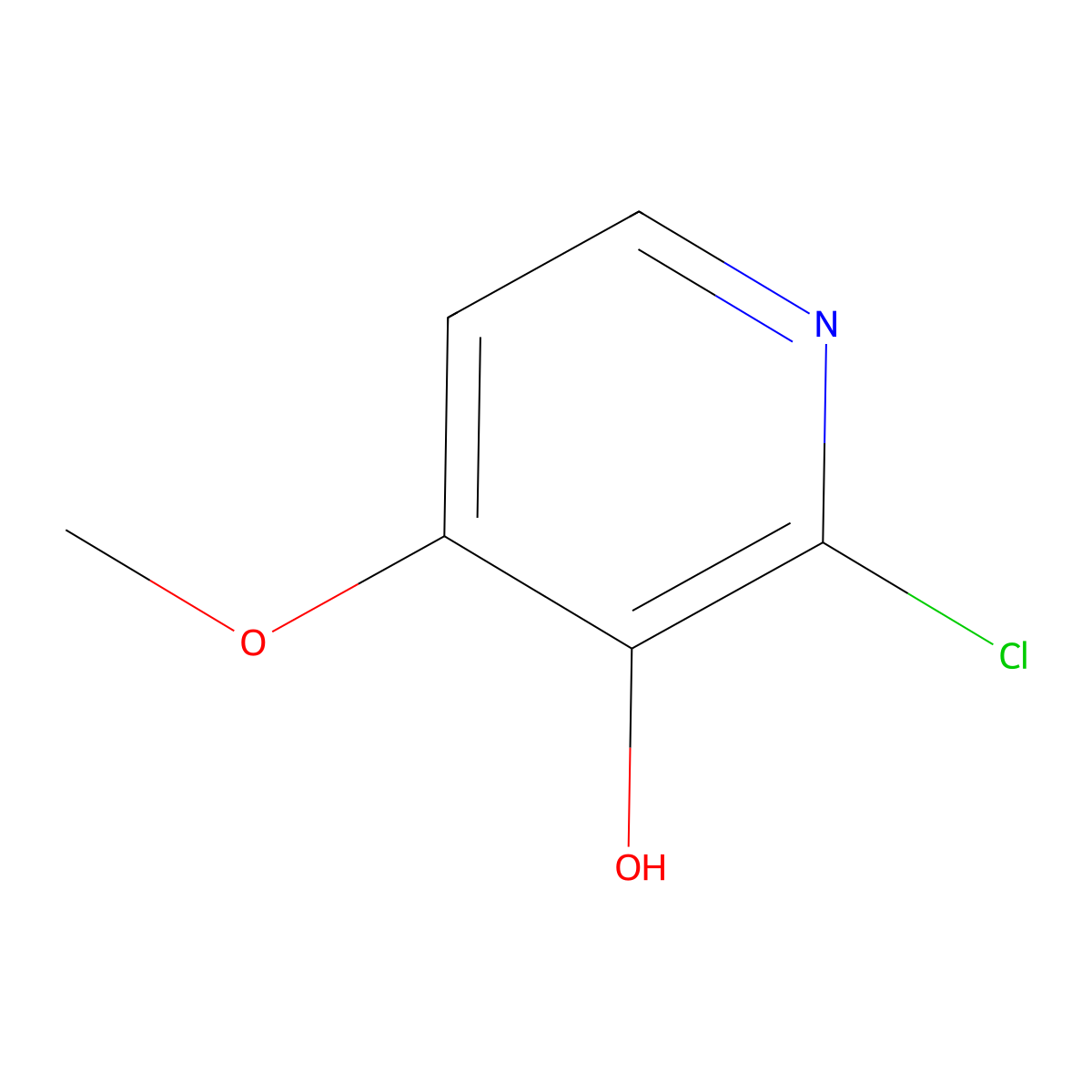 2-Chloro-4-methoxypyridin-3-OL molecular structure, CAS 1227575-98-5
