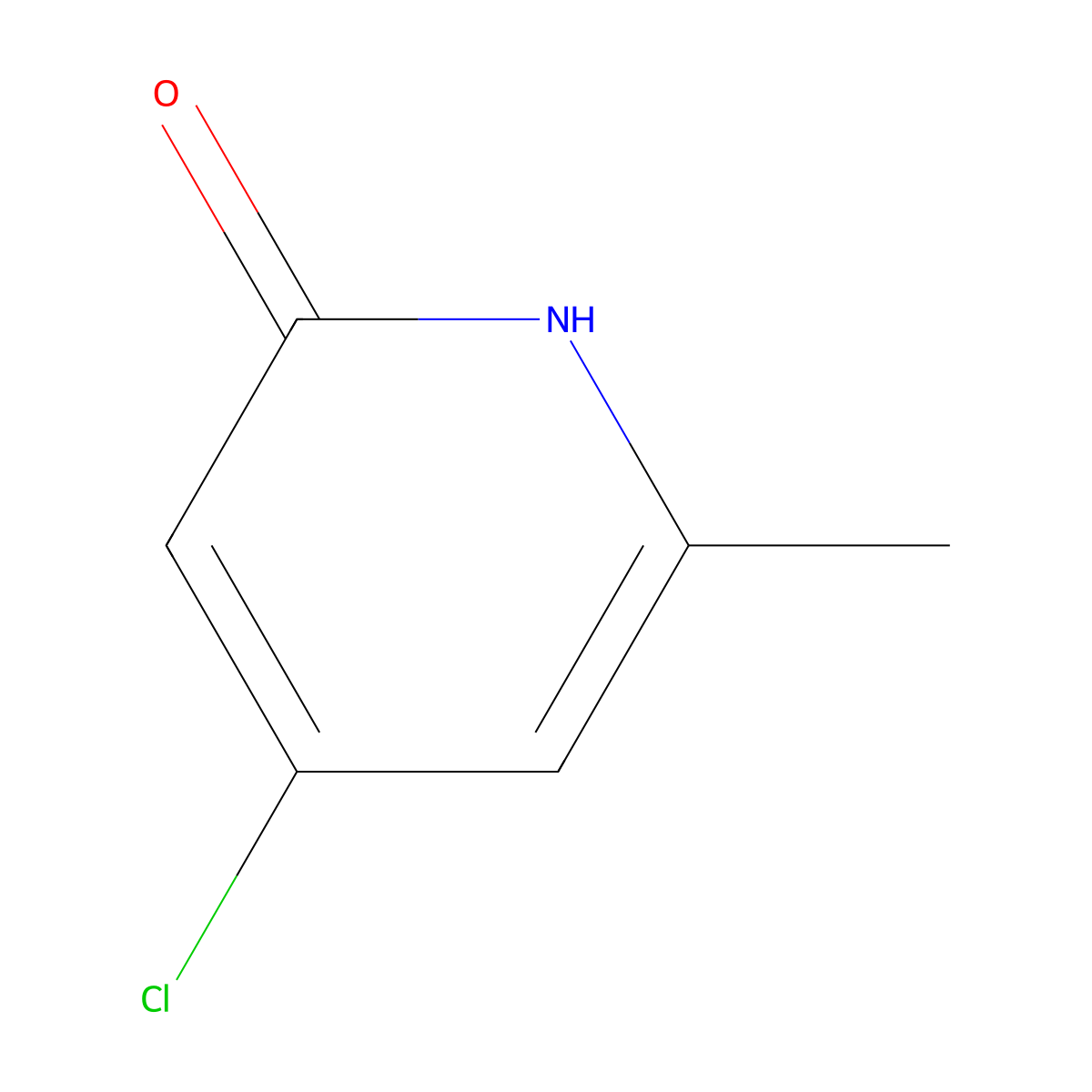4-Chloro-6-methylpyridin-2-OL molecular structure, CAS 1227576-13-7
