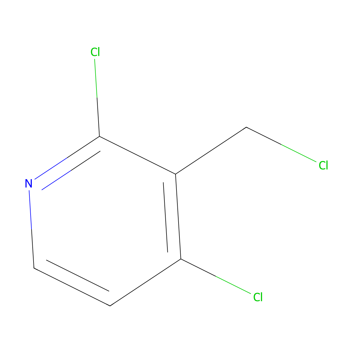 2,4-Dichloro-3-(chloromethyl)pyridine molecular structure, CAS 1227576-38-6