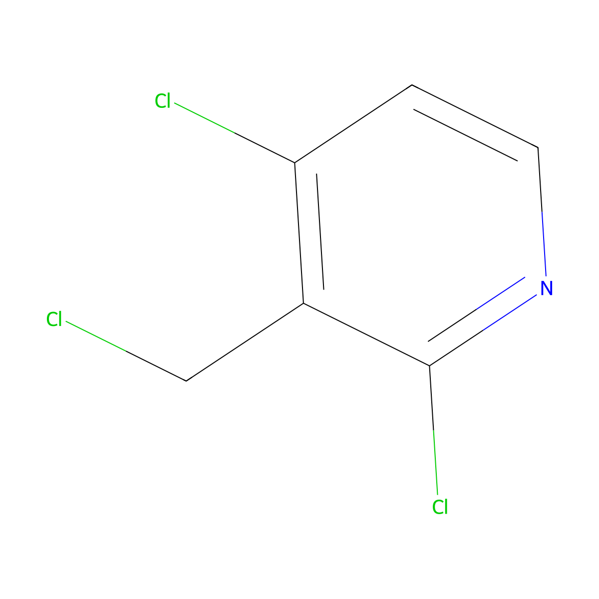 2,4-Dichloro-3-(chloromethyl)pyridine molecular structure, CAS 1227576-38-6