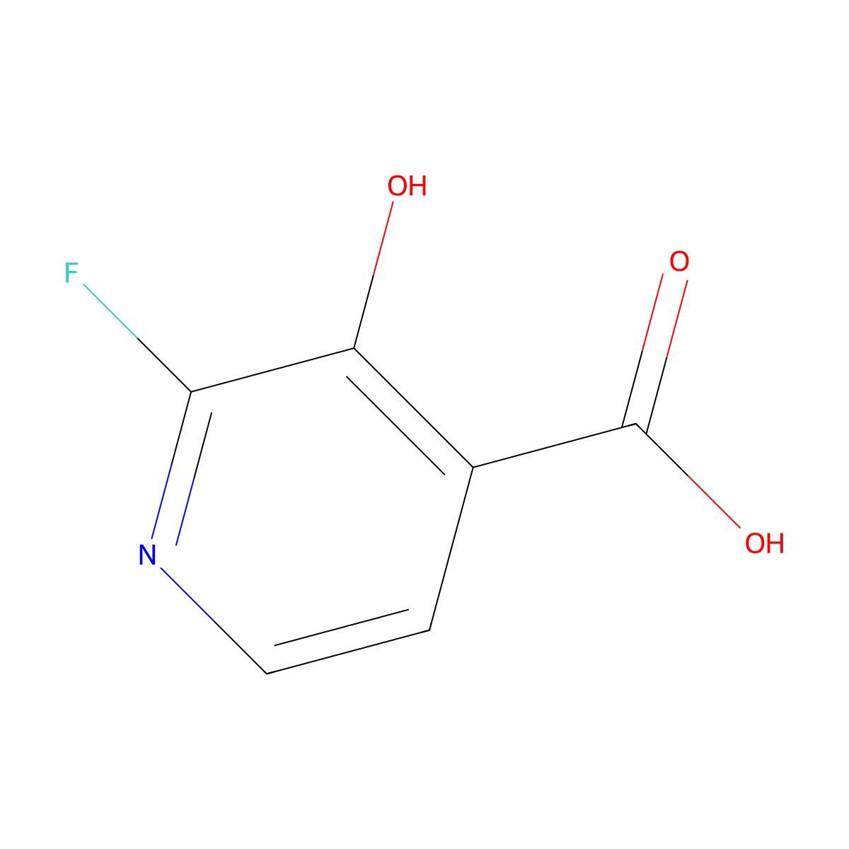 2-Fluoro-3-hydroxyisonicotinic acid molecular structure, CAS 1227576-95-5