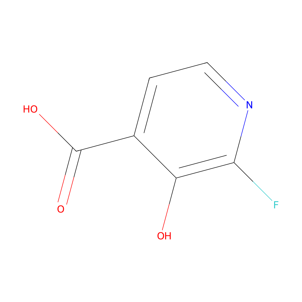 2-Fluoro-3-hydroxyisonicotinic acid molecular structure, CAS 1227576-95-5