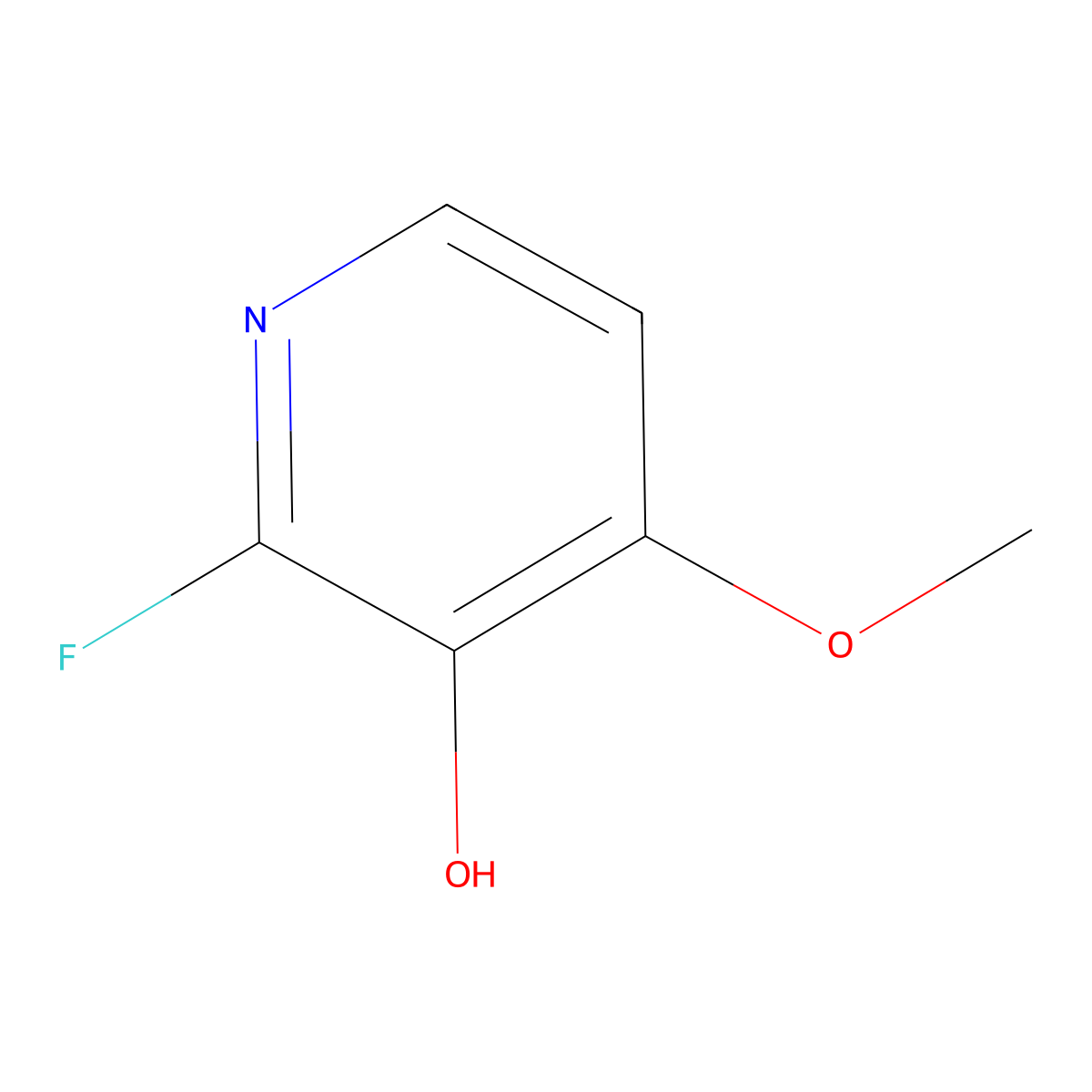 2-Fluoro-4-methoxypyridin-3-ol molecular structure, CAS 1227577-00-5