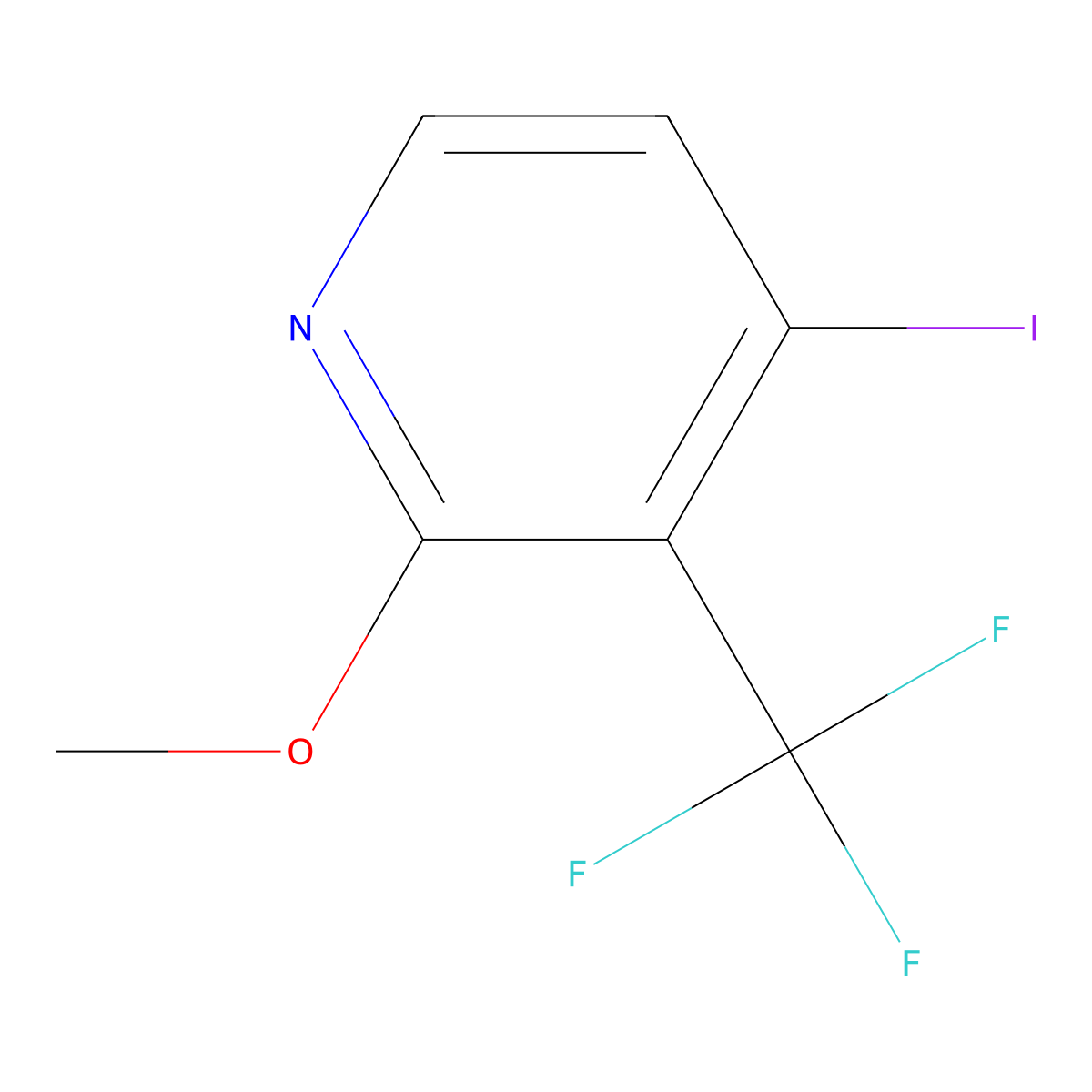 4-Iodo-2-methoxy-3-(trifluoromethyl)pyridine molecular structure, CAS 1227577-01-6