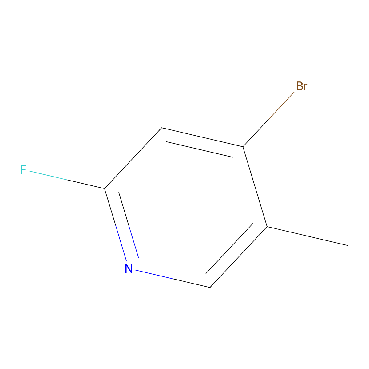4-Bromo-2-fluoro-5-methylpyridine molecular structure, CAS 1227577-02-7