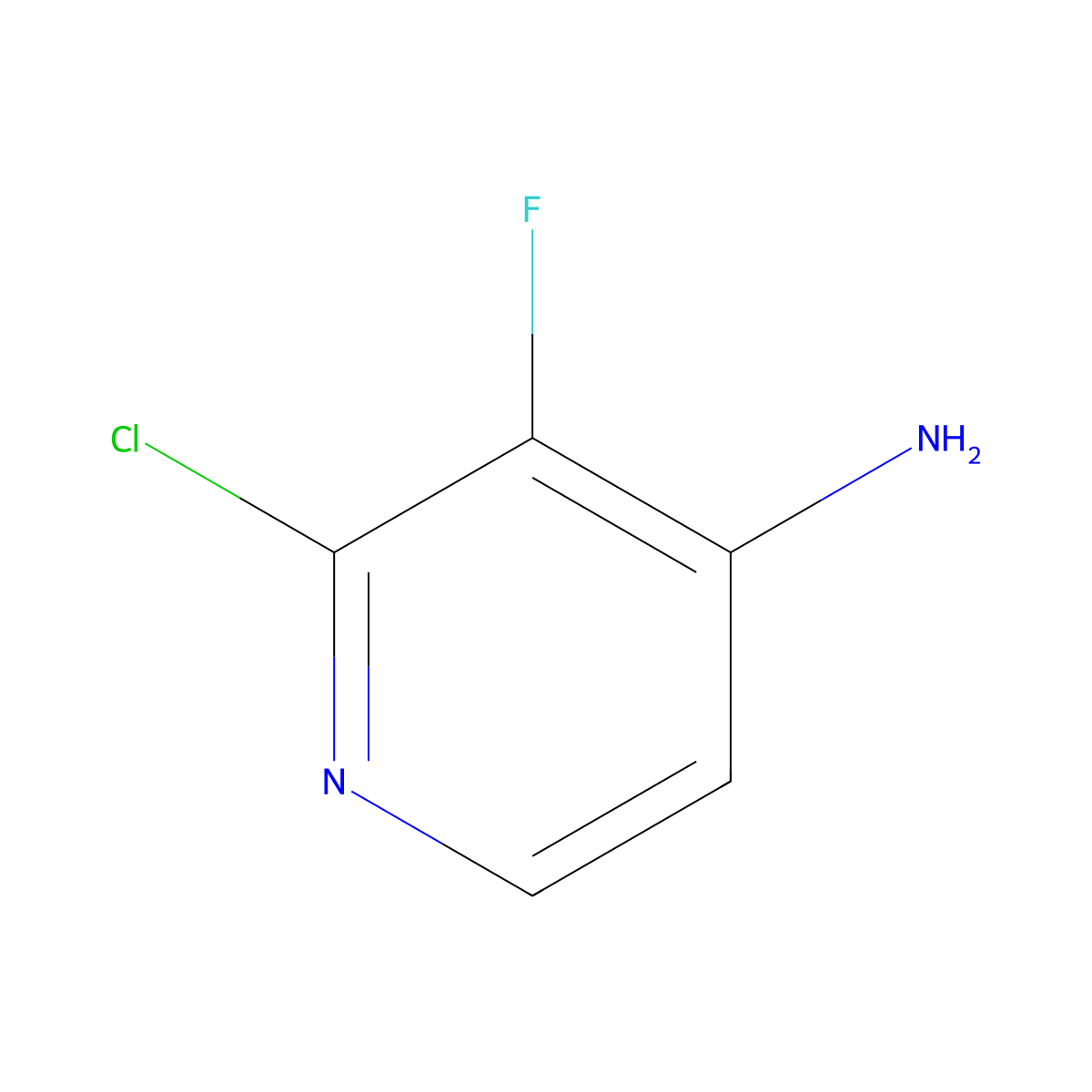 2-Chloro-3-fluoropyridin-4-amine molecular structure, CAS 1227577-03-8