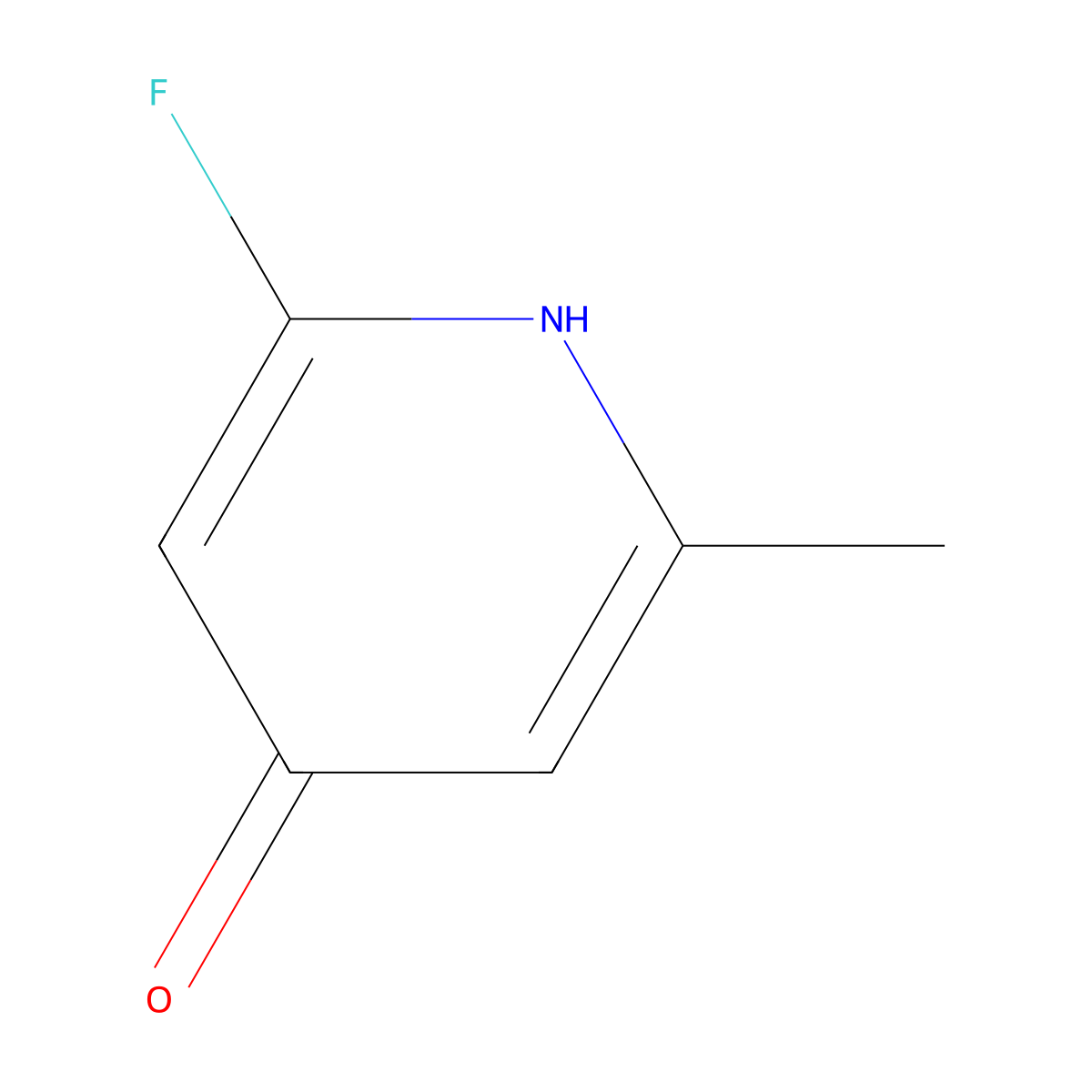 2-Fluoro-6-methylpyridin-4-ol molecular structure, CAS 1227577-13-0