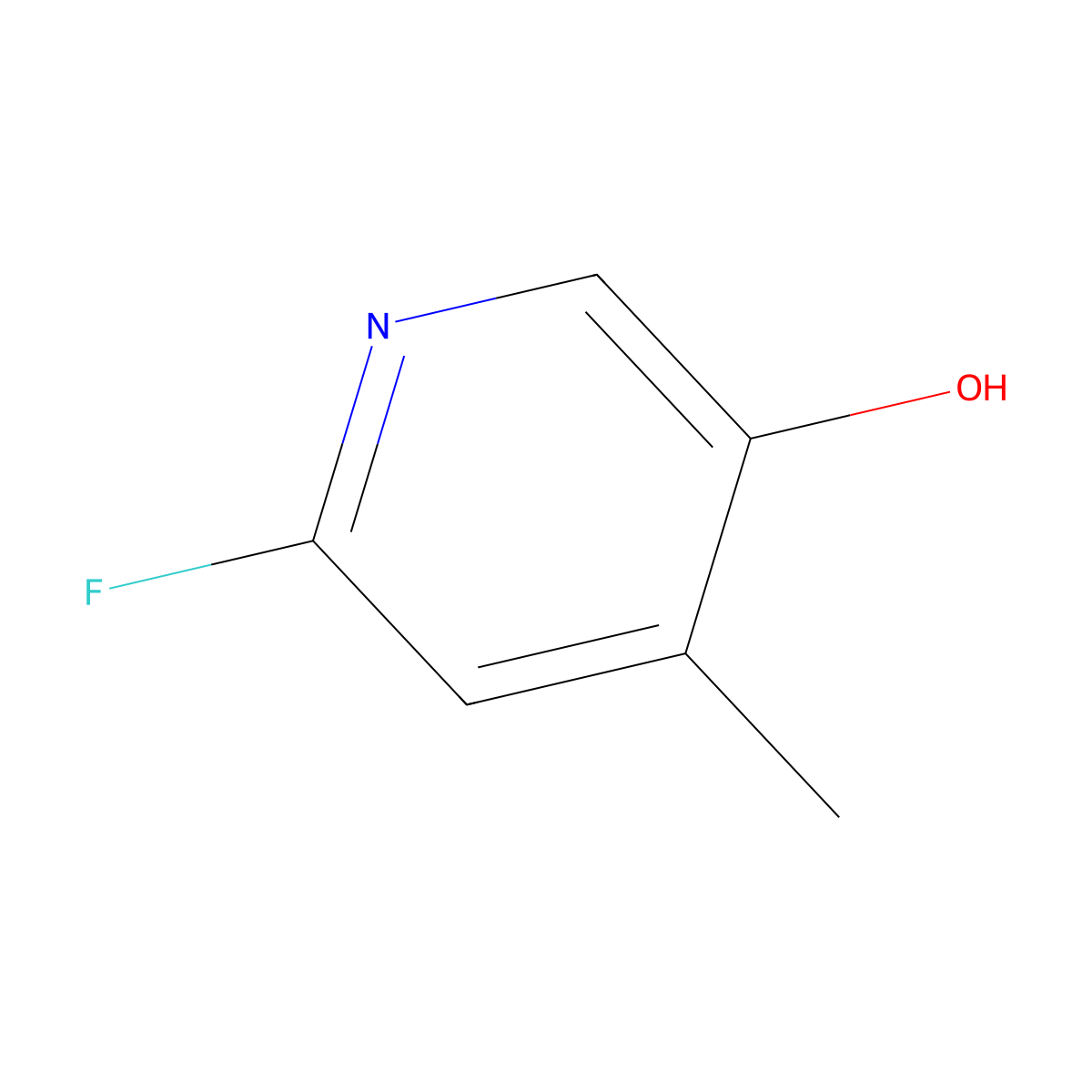 6-Fluoro-4-methylpyridin-3-ol molecular structure, CAS 1227577-18-5