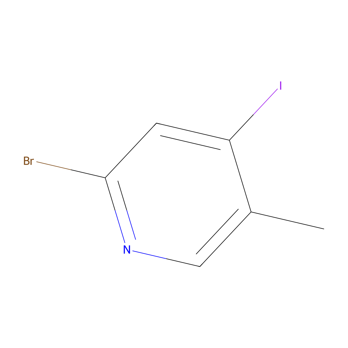 2-Bromo-4-iodo-5-methylpyridine molecular structure, CAS 1227577-26-5